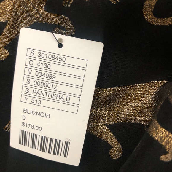 Anthropologie Eyedoll Gold Panther Dress 00 - Picture 6 of 6